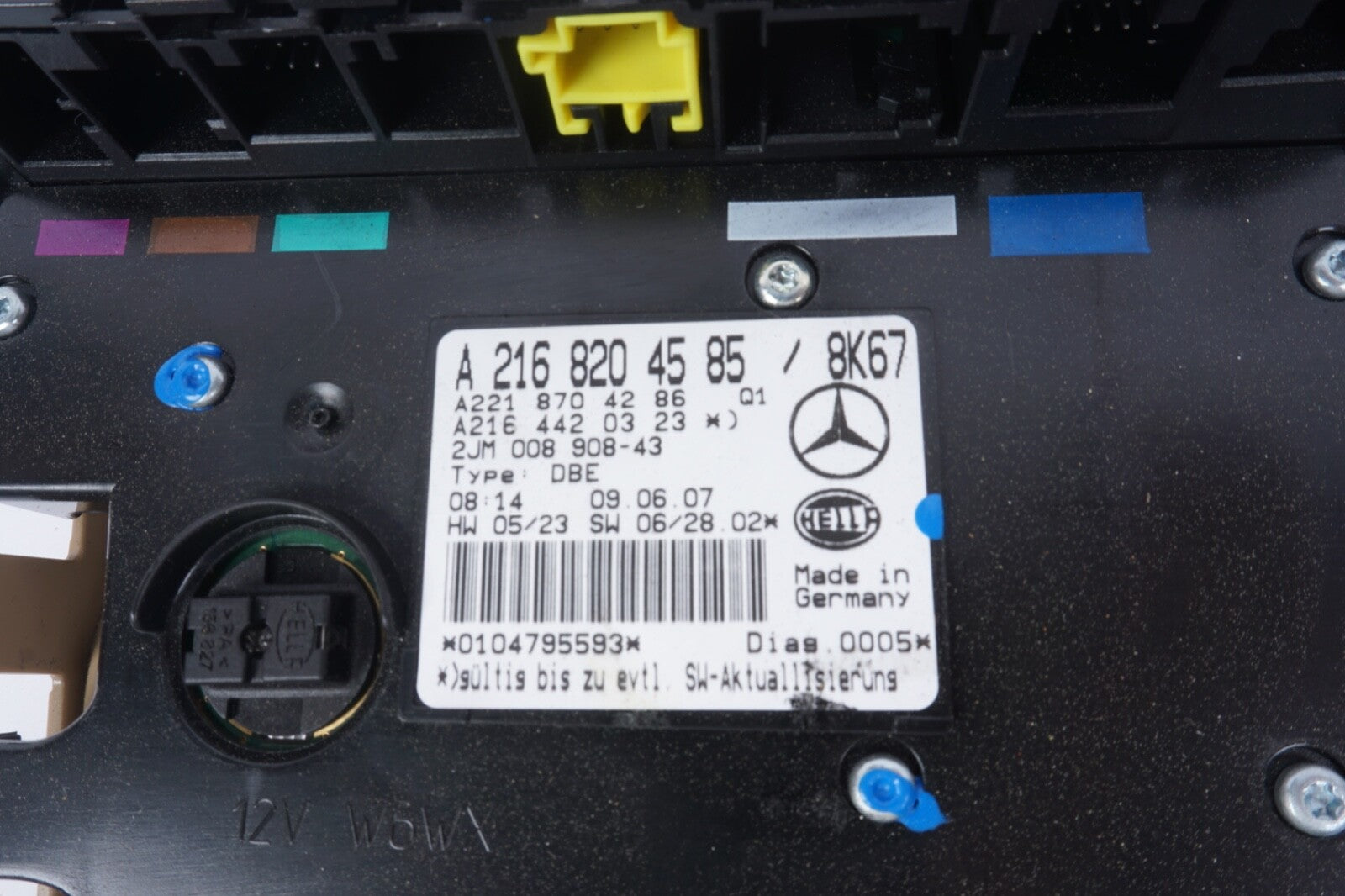 07-09 Mercedes W221 S550 Overhead Dome Light Sunroof Control OEM