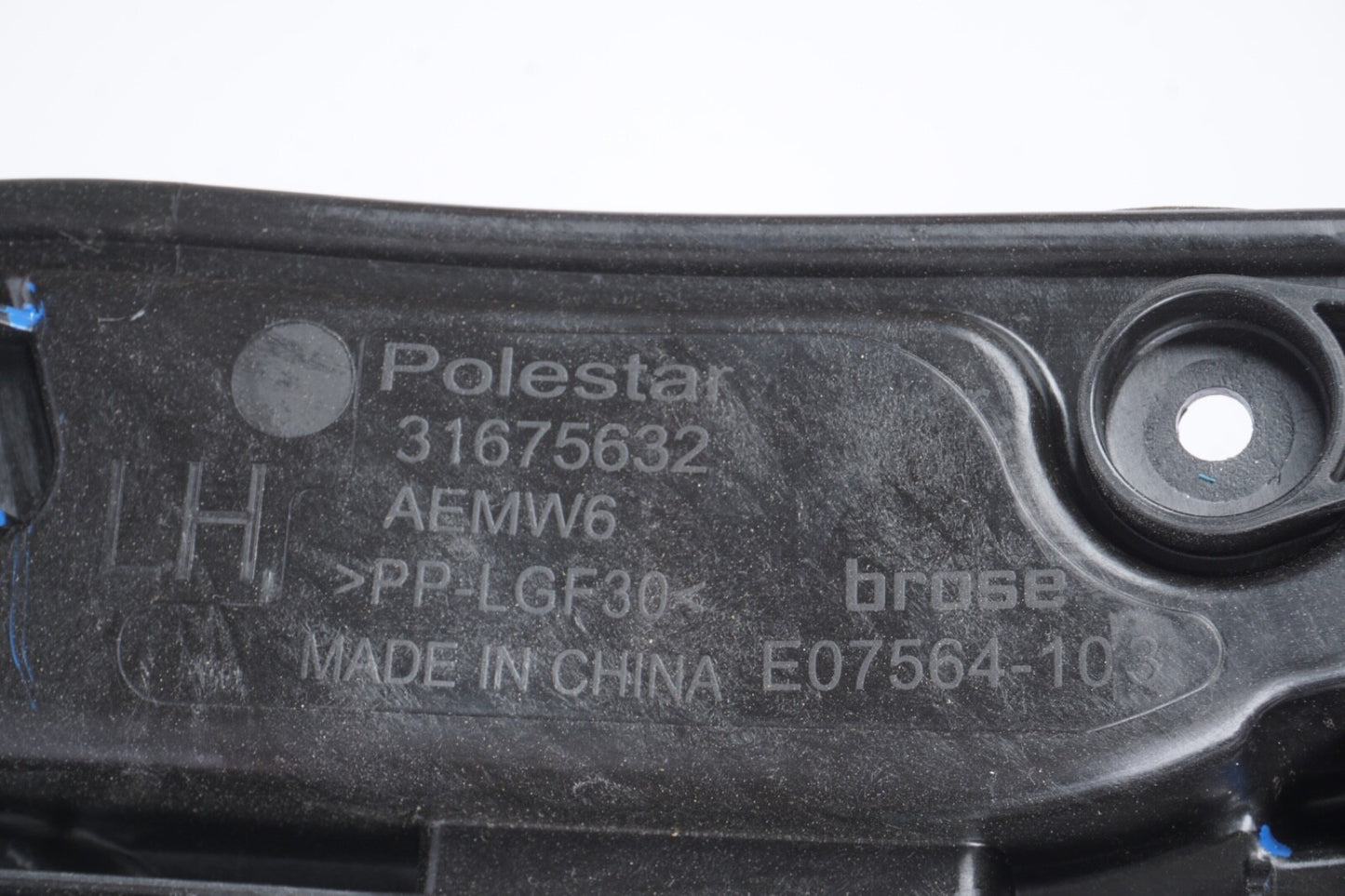 2021 - 2023 POLESTAR 2 REAR LEFT DRIVER SIDE DOOR WINDOW REGULATOR & CARRIER OEM