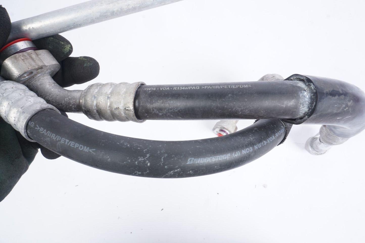 11-18 Porsche Cayenne 958 4.8L Ac Hose Line Pipe Set Of 2 OEM