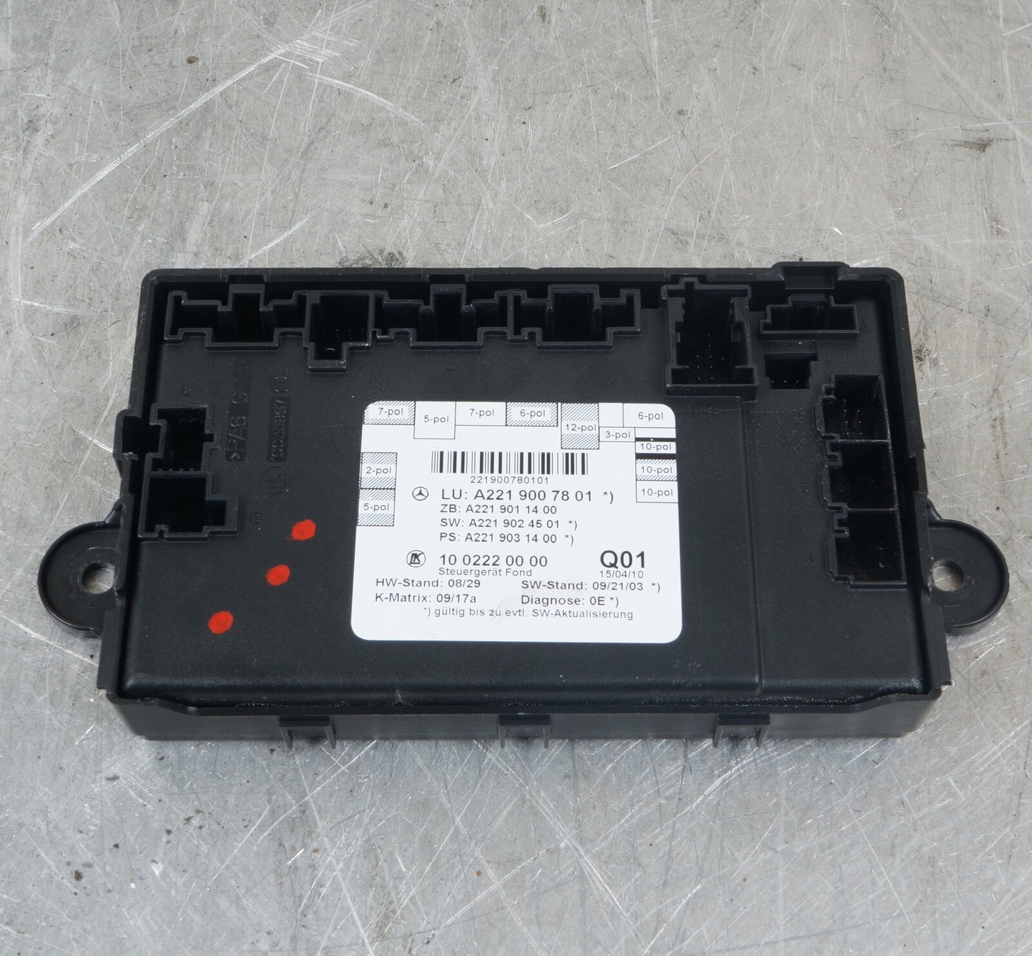 07-13 Mercedes W221 S550 S400 Rear Right or Left Side Door Control Module OEM