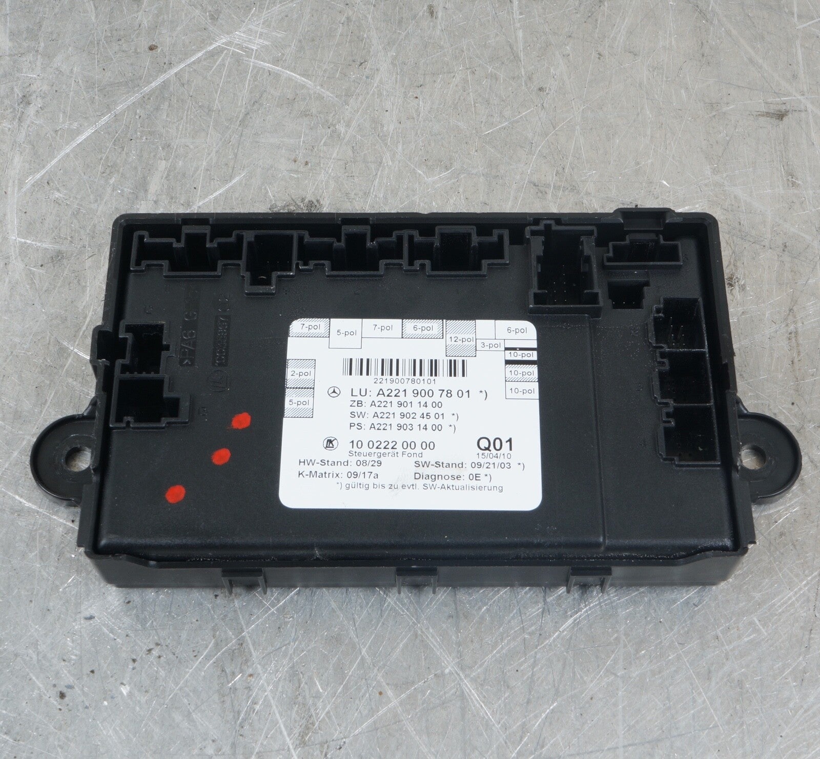 07-13 Mercedes W221 S550 S400 Rear Right or Left Side Door Control Module OEM