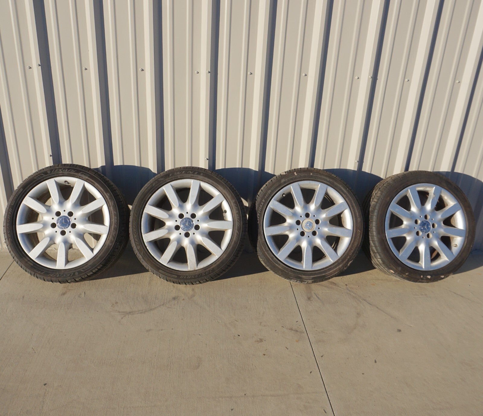 07-09 Mercedes W221 S550 CL500 Alloy Wheel Rim 8.5Jx18 & Tire SET Of 4 OEM