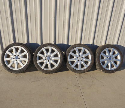 07-09 Mercedes W221 S550 CL500 Alloy Wheel Rim 8.5Jx18 & Tire SET Of 4 OEM