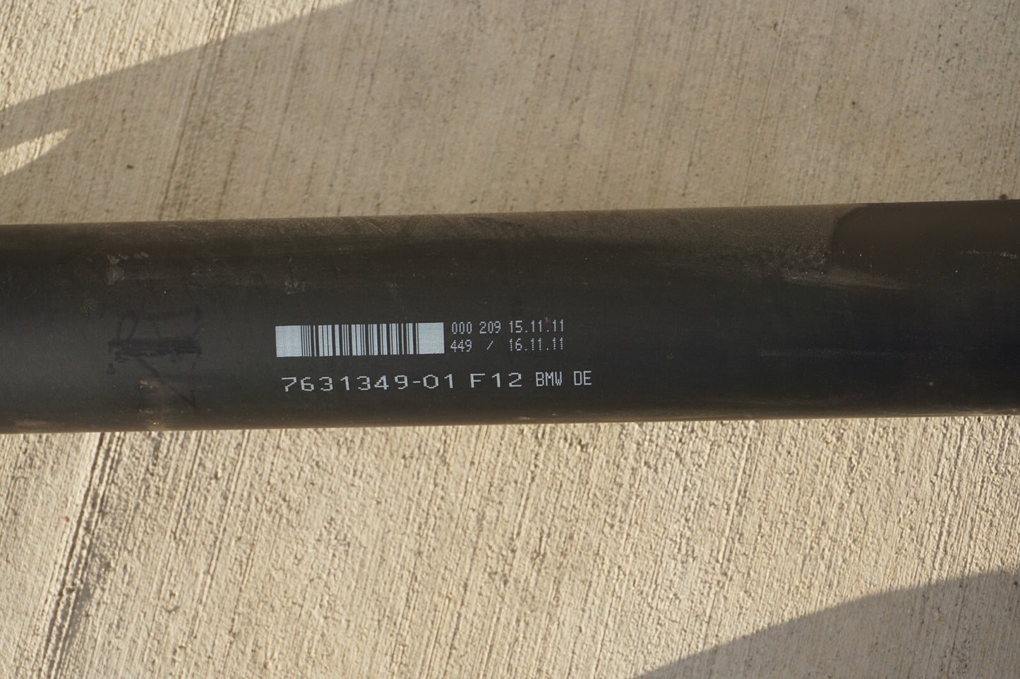 2012-2018 BMW 650I F12 Rear Driveshaft 7631349  OEM