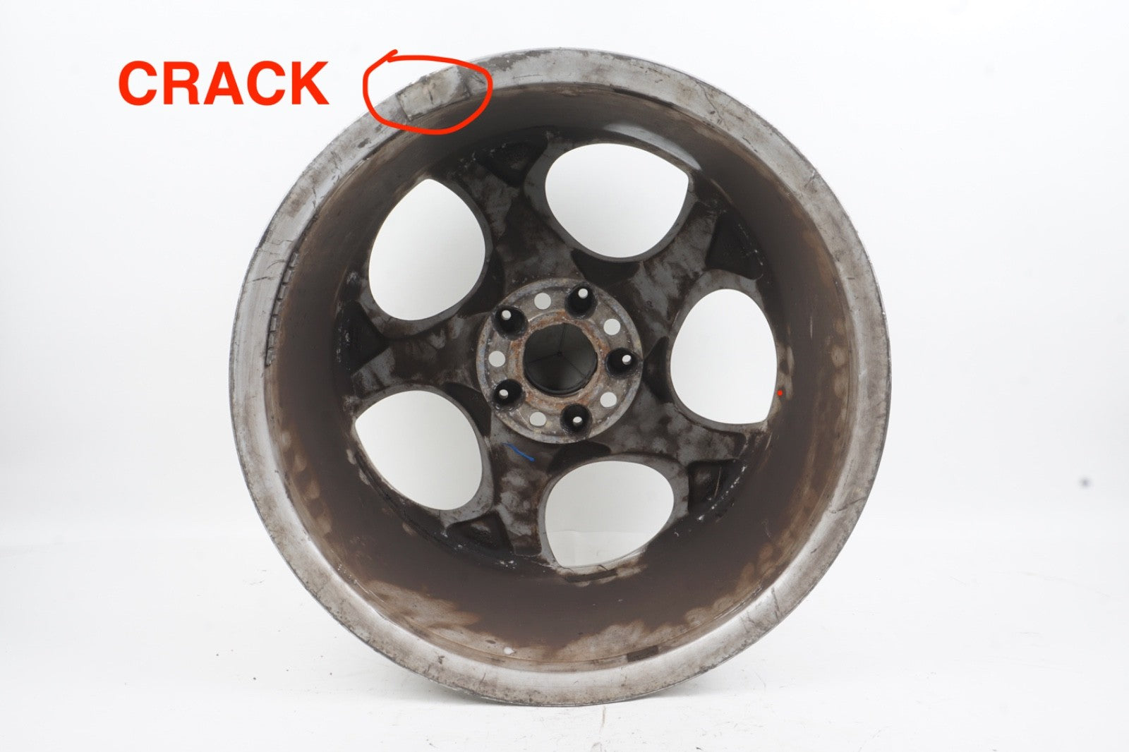 03-12 Mercedes R230 SL500 Complete Wheel Tire Rim Set 8.5 x 9.5 R18 HAS CRACK