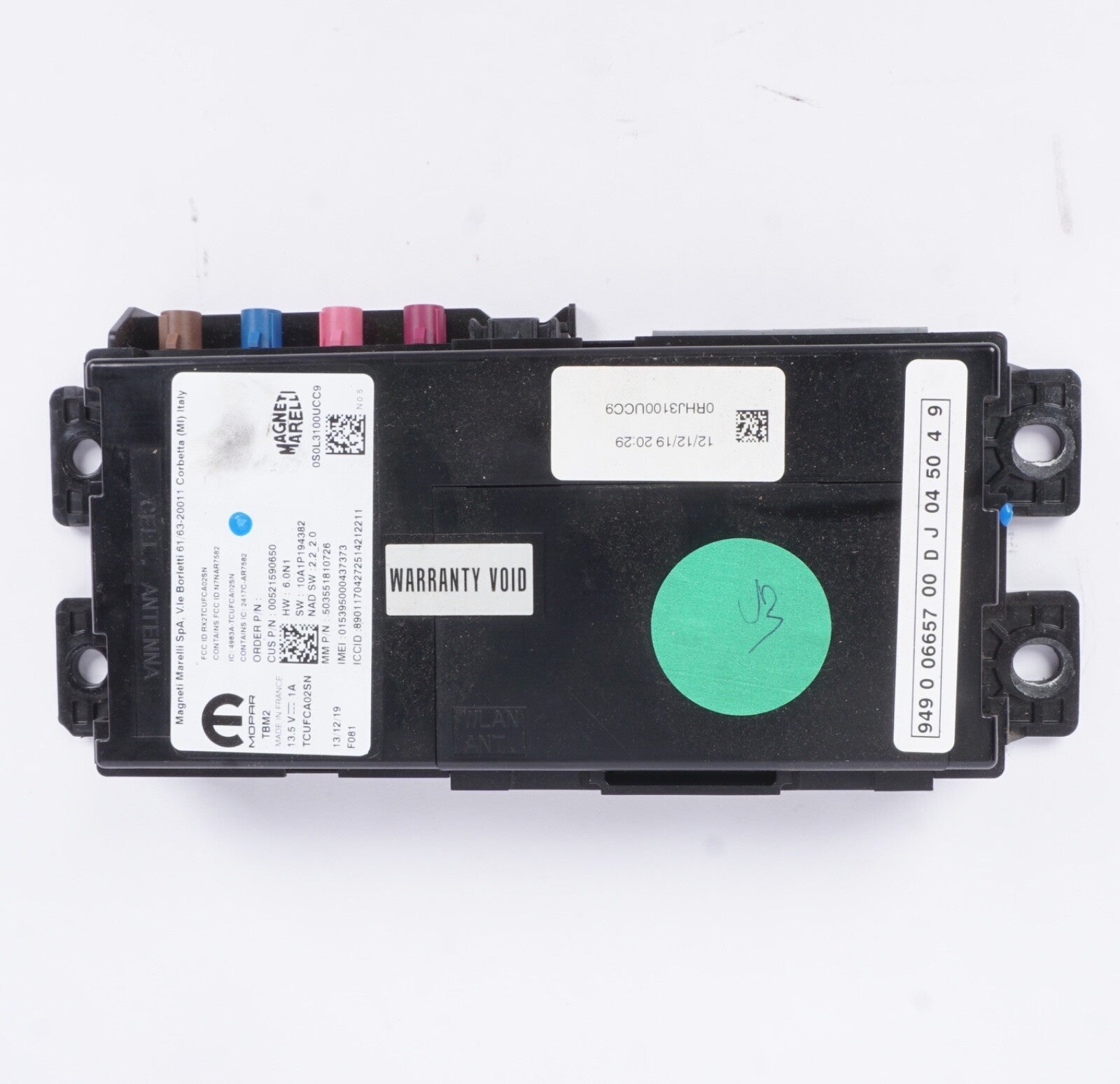 2020 - 2025 ALFA ROMEO GIULIA RADIO ANTENNA TELEMATICS MODULE OEM 00521590650