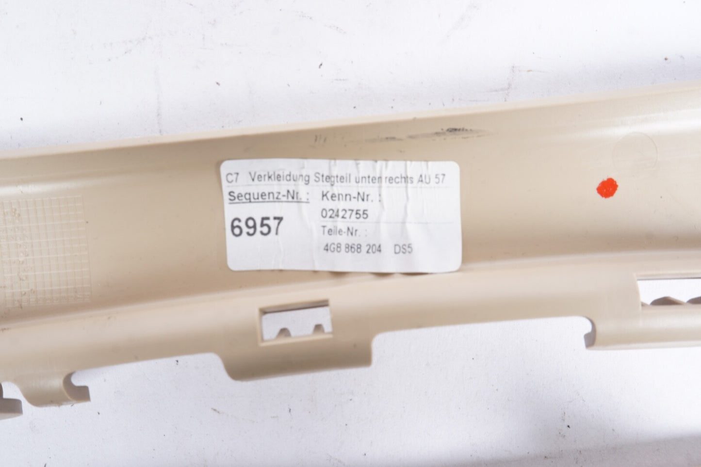 2012-2017 AUDI A7 FRONT LEFT RIGHT SIDE A PILLAR MIDDLE COVER TRIM PANEL OEM