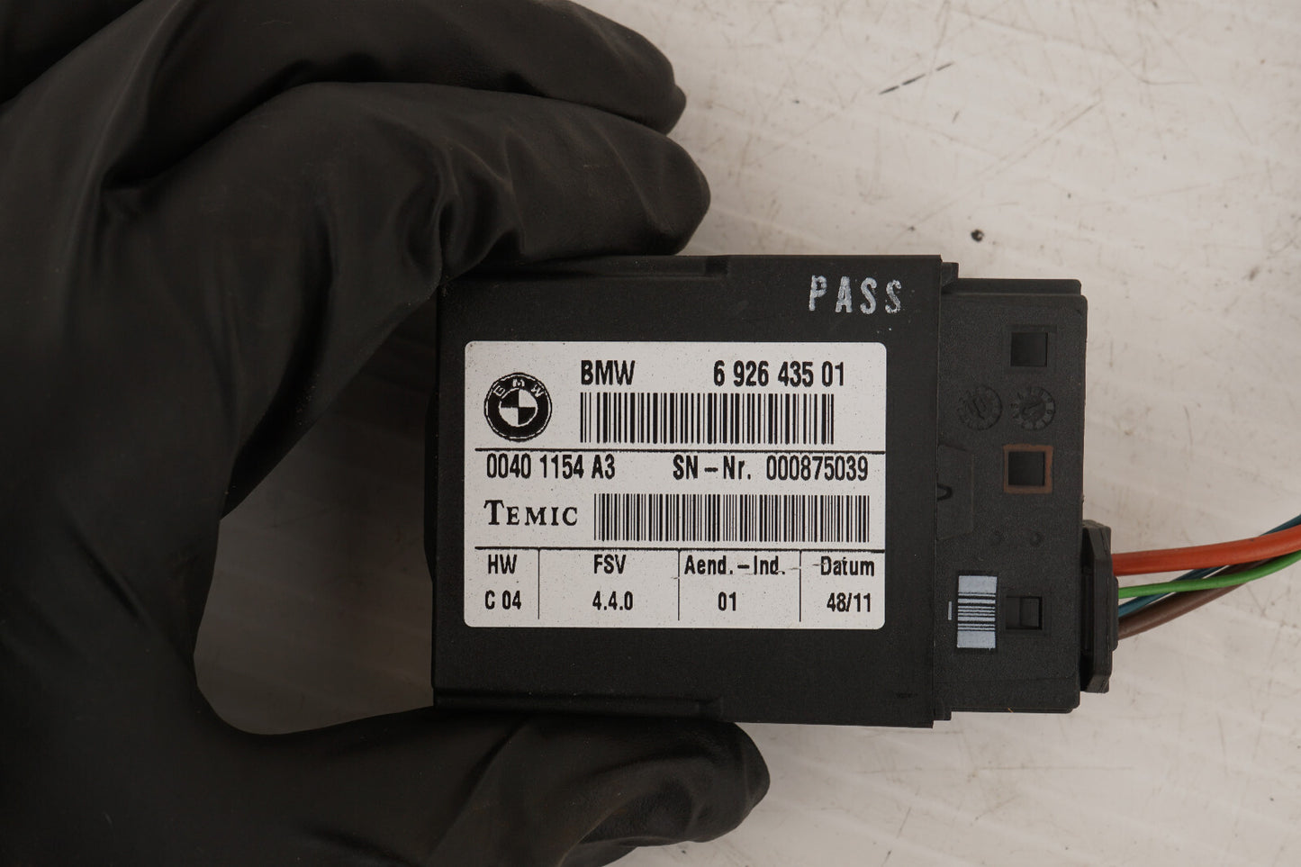 2007 - 2013 BMW 335I 328I E93 FRONT RIGHT PASS SEAT CONTROL MODULE 6926435 OEM