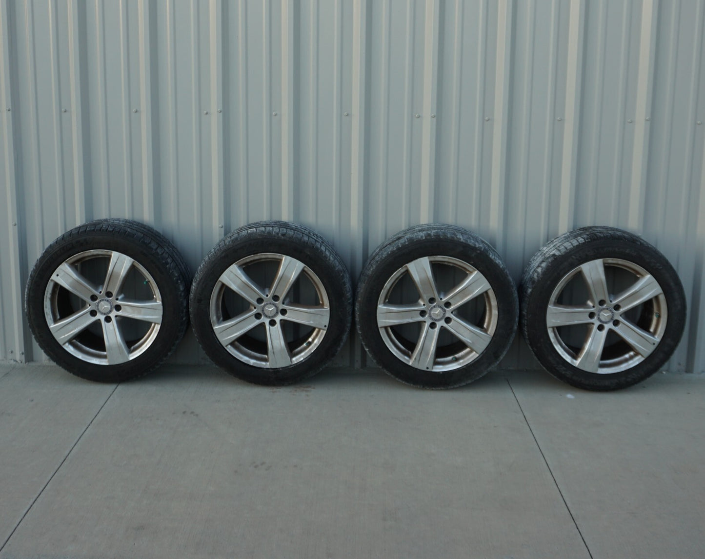 07-13 Mercedes W221 S550 CL500 Alloy Wheel Rim 9.5Jx19H2 & Tire SET Of 4 OEM