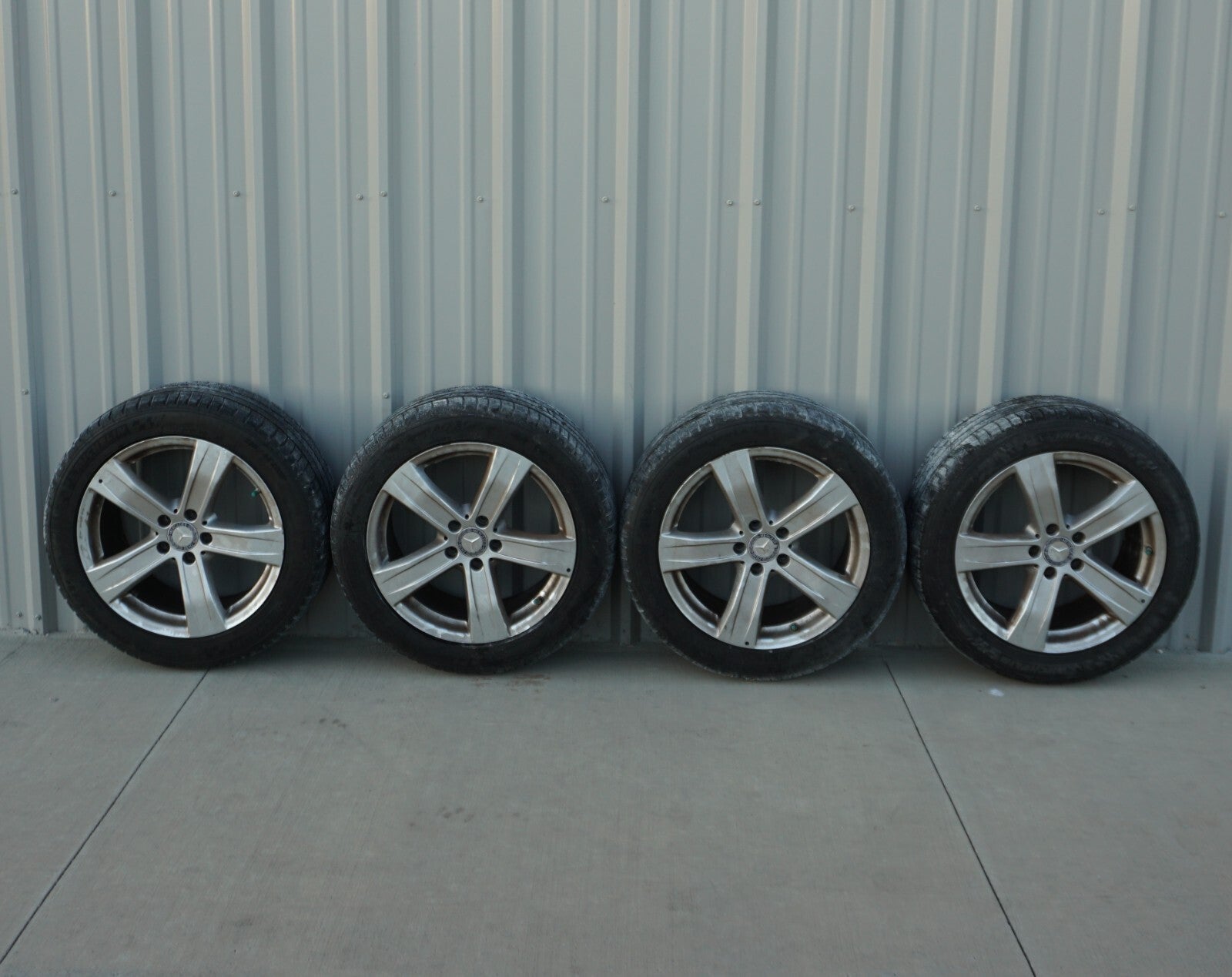 07-13 Mercedes W221 S550 CL500 Alloy Wheel Rim 9.5Jx19H2 & Tire SET Of 4 OEM