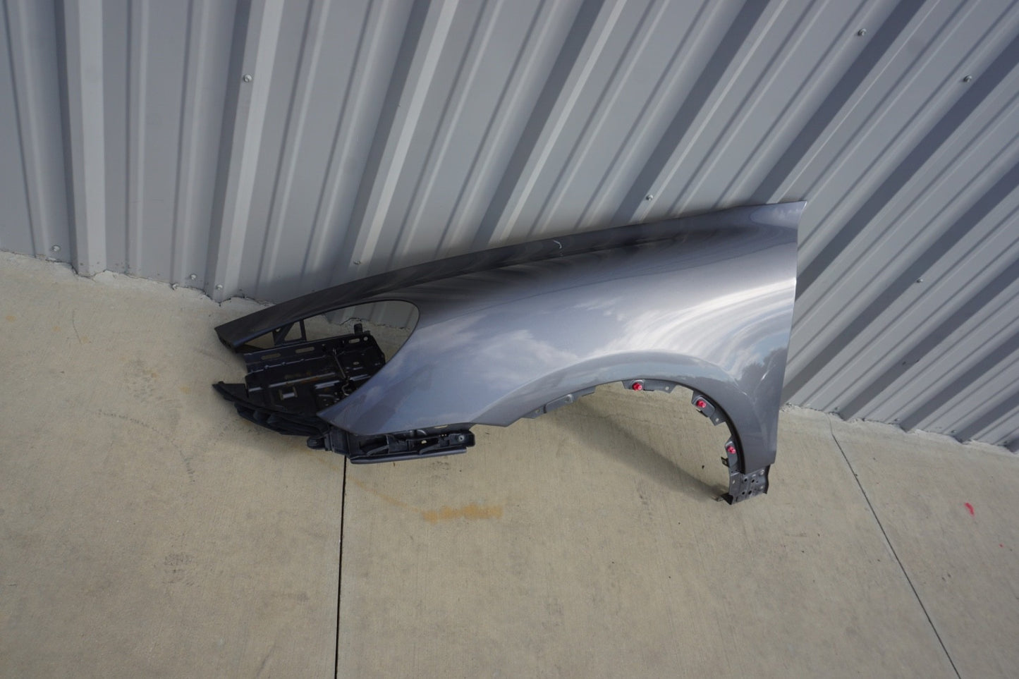 11-14 Porsche Cayenne 958 Turbo Left Driver Side Fender Assembly Gray OEM