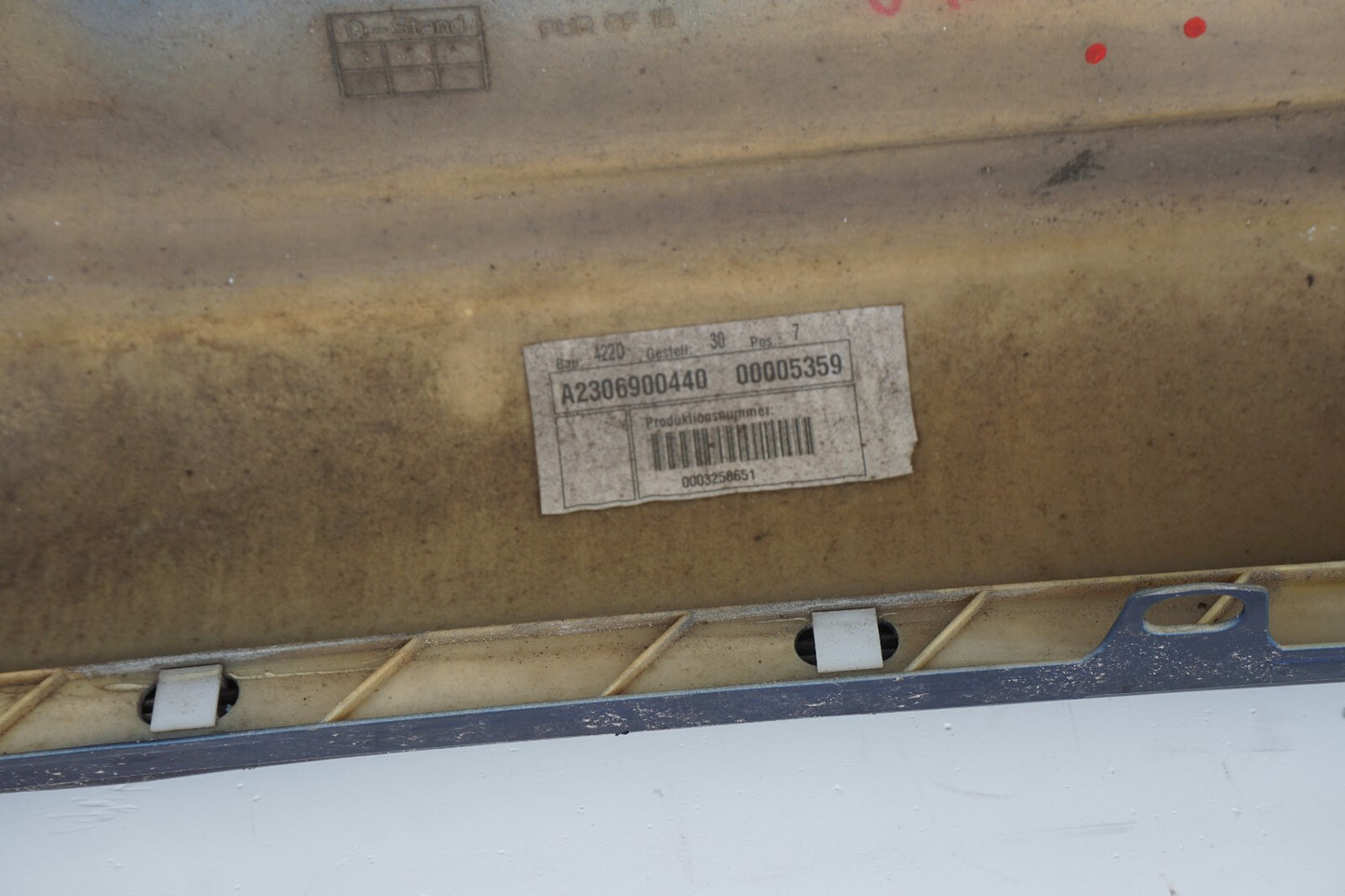 03-12 Mercedes R230 SL500 SL550 Right Passenger Side Skirt Rocker Molding OEM