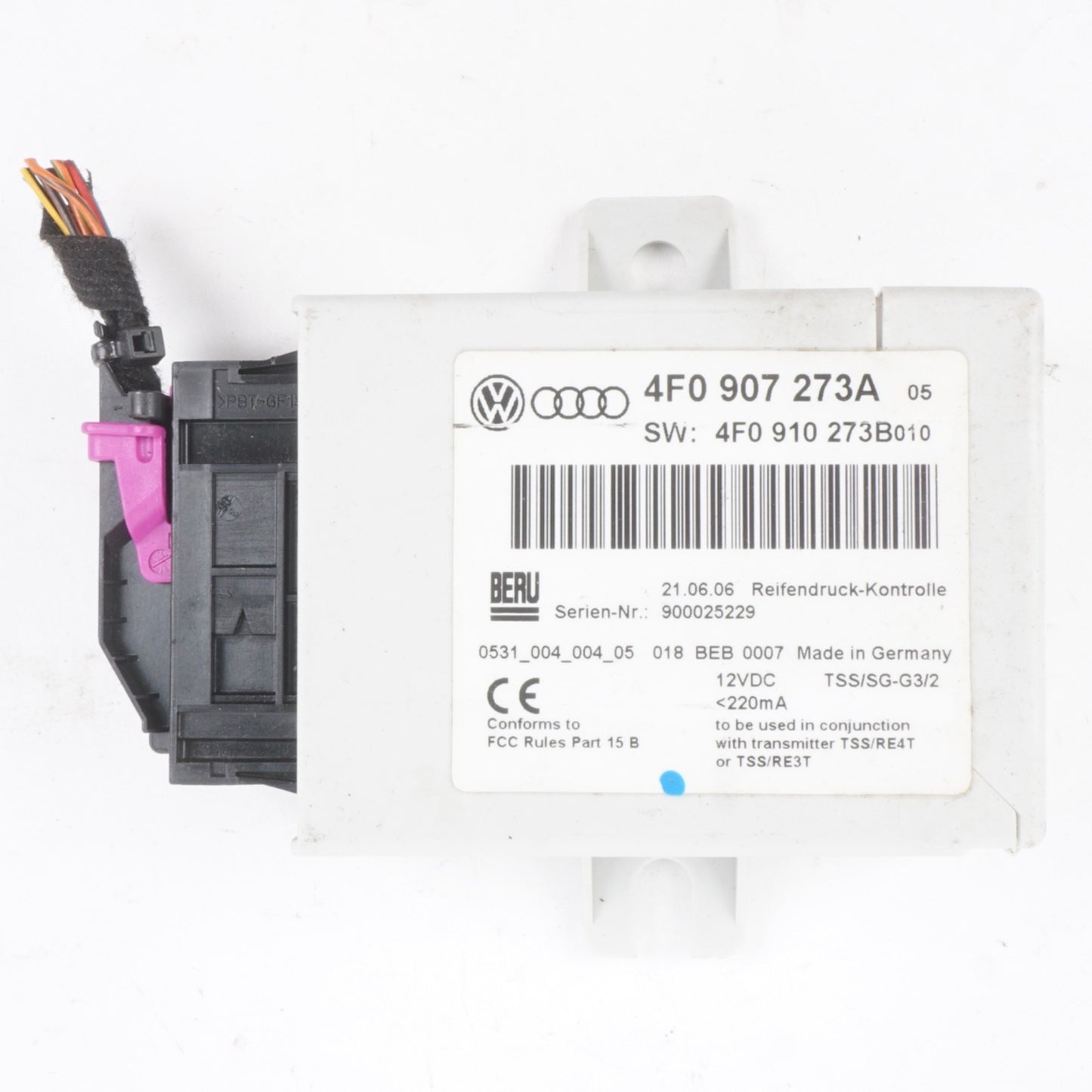 2005 - 2011 Audi A6 Tire Pressure Sensor Monitor System TPMS Control Module Unit