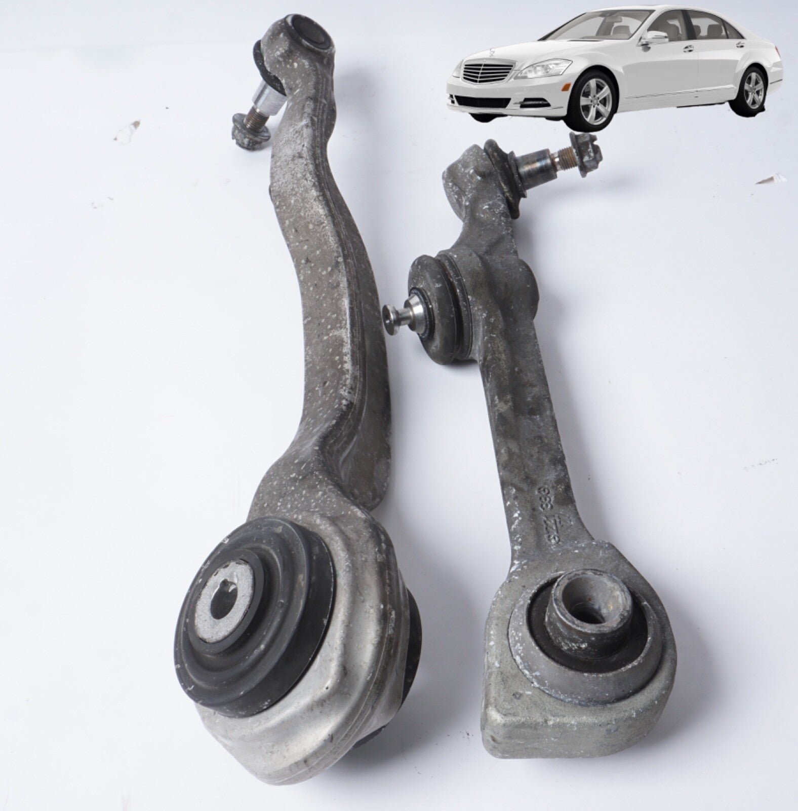 07-13 Mercedes W221 S550 CL550 RWD Front Left Lower Forward Control Arm 56k SET