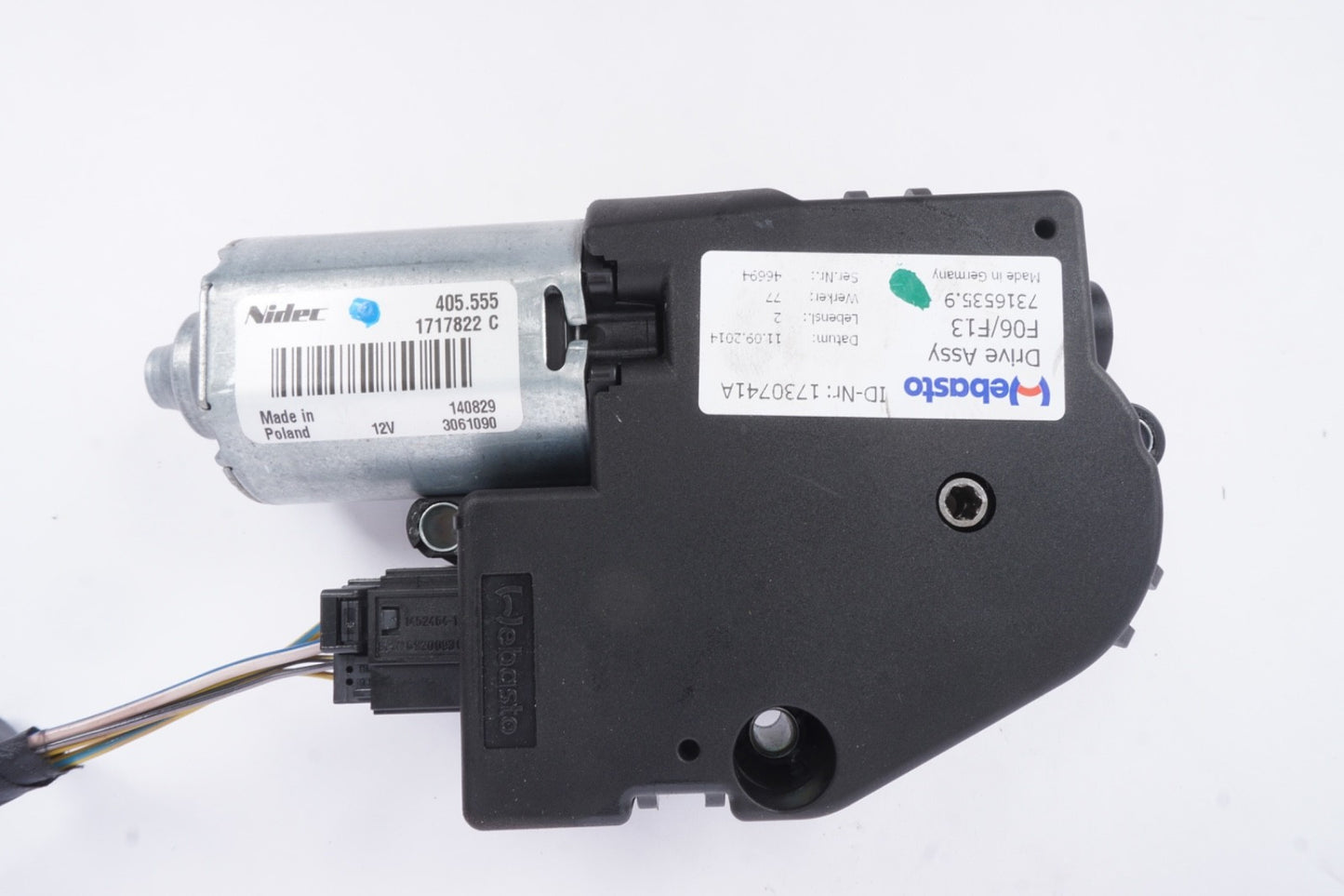 2012 - 2019 BMW 650I F06  SUNROOF MOTOR 7316535 OEM