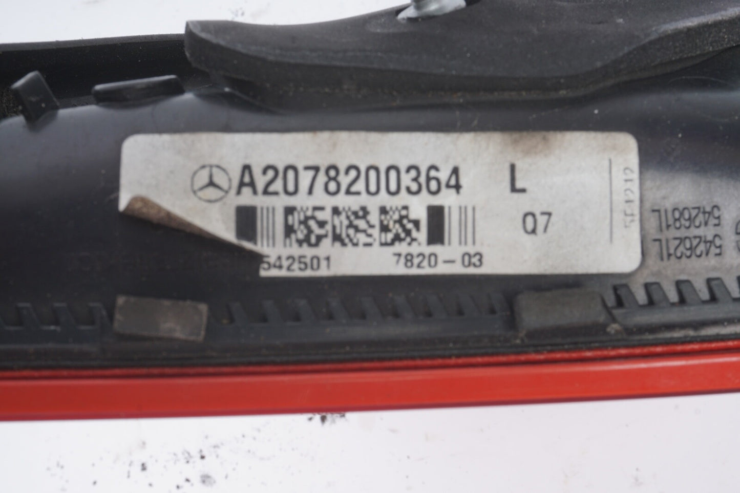 10-13 Mercedes W207 E350 E550 Rear Left Inner Taillight Tail Light Lamp