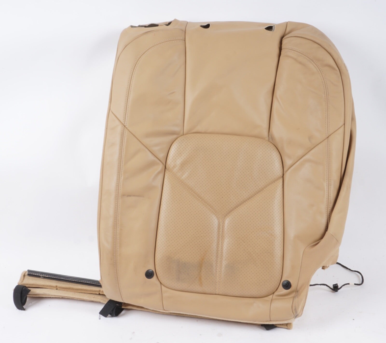 2011-2013 PORSCHE CAYENNE 958 REAR SEAT LEFT SIDE UPPER LEATHER CUSHION BEIGE
