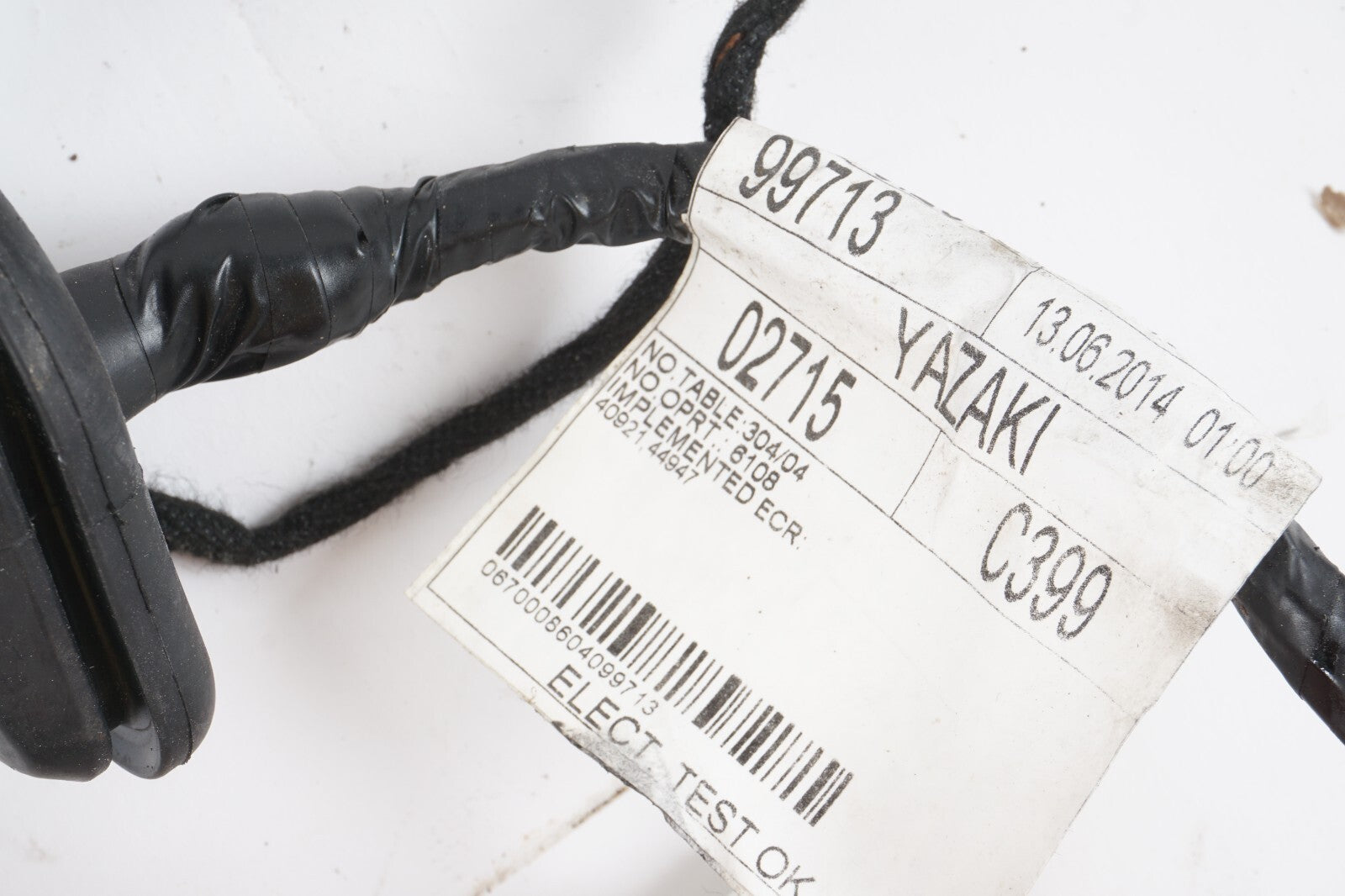 2014-2019 MASERATI GHIBLI FRONT RIGHT PASSENGER SIDE DOOR WIRE HARNESS OEM