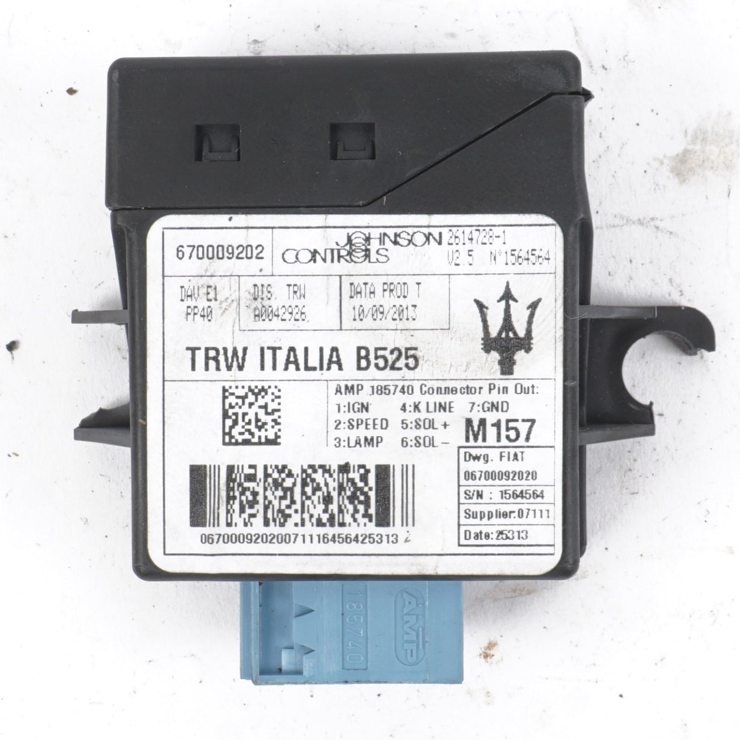 2014 - 2017 Maserati Ghibli Power Steering Control Module 670009202 OEM