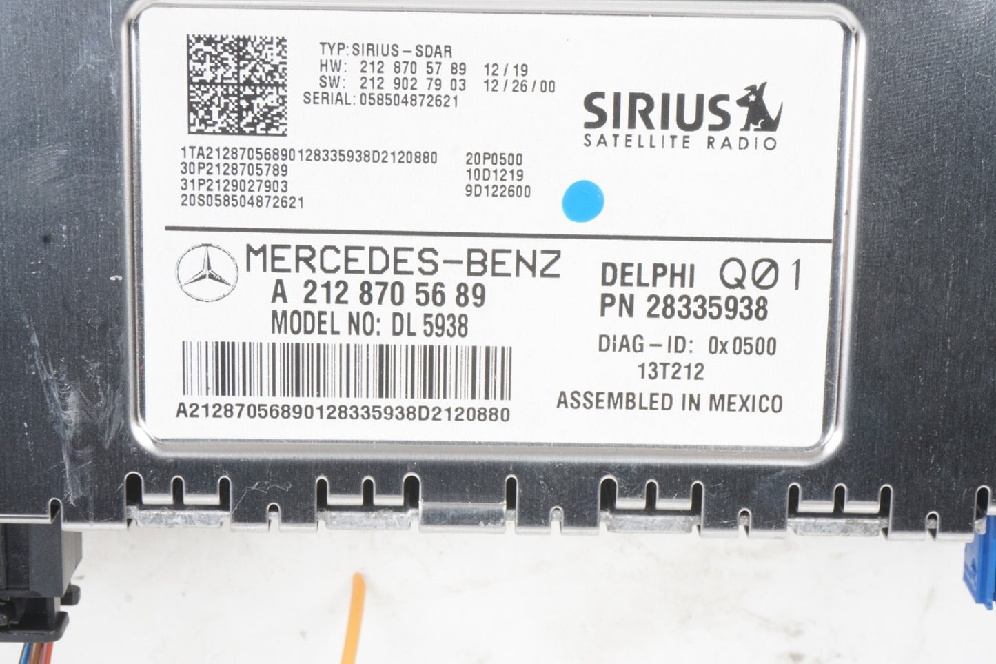 2011 - 2015 Mercedes C300 Sirius Satellite Radio Control Module OEM