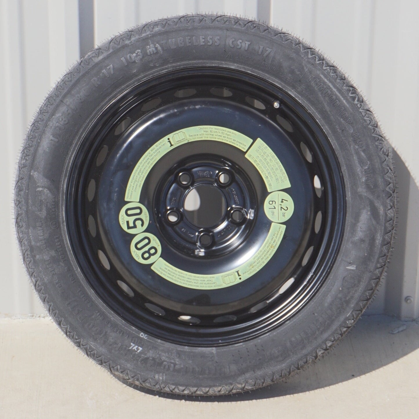 10-17 Mercedes W207 E350 C250 Coupe Donut Spare Tire Wheel Rim 135 80 17" OEM