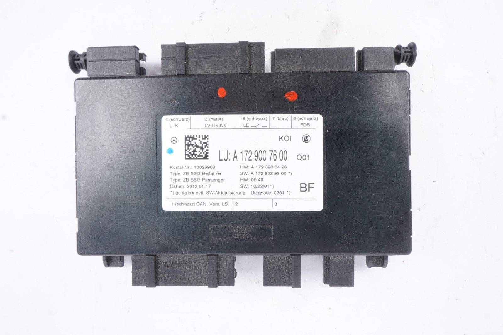10-18 Mercedes W212 E550 E350 Front Right Seat Control Module 1729007600 OEM