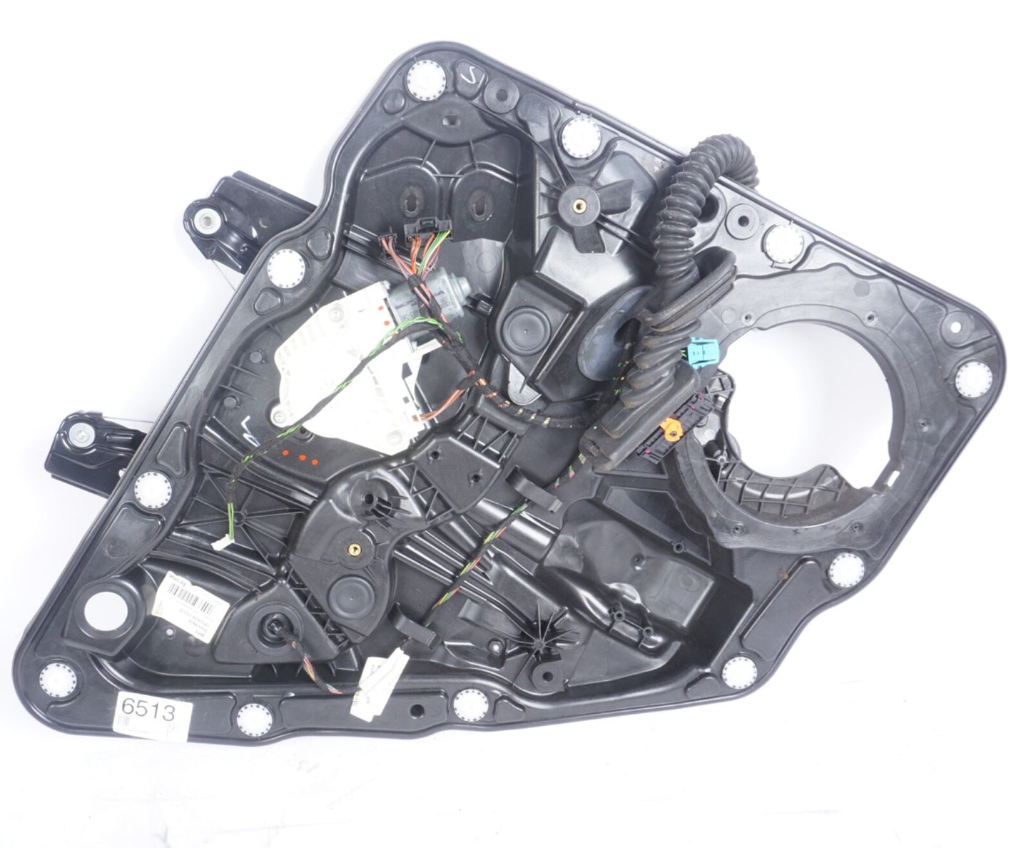 2011 - 2018 PORSCHE CAYENNE REAR LEFT DOOR WINDOW REGULATOR W/ CARRIER OEM