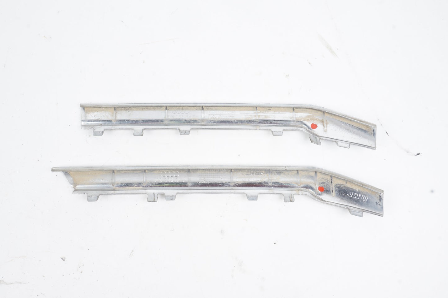 2011-2014 Audi A8 Quattro Bumper Grille Chrome Molding Left 2Pcs OEM