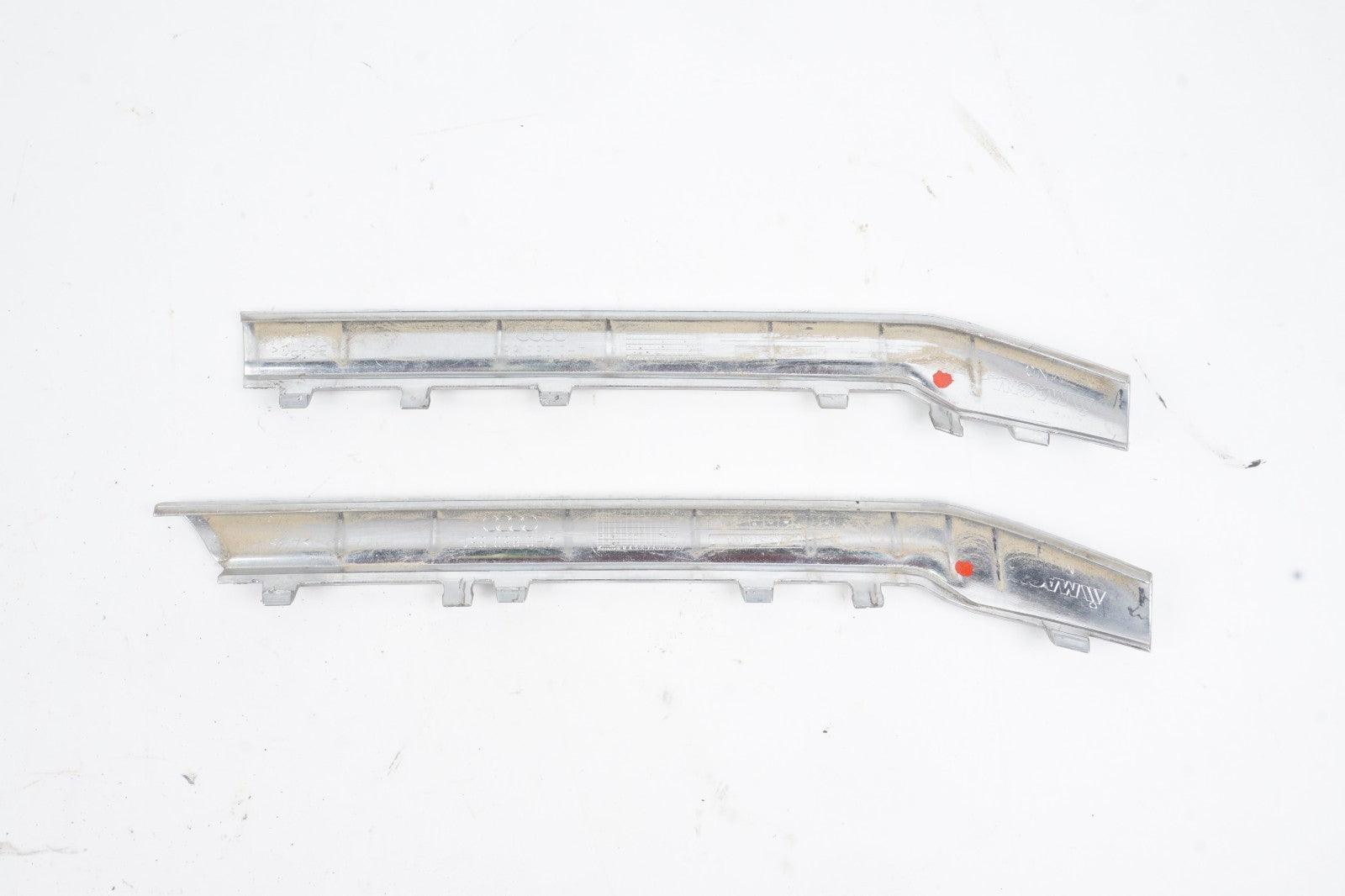 2011-2014 Audi A8 Quattro Bumper Grille Chrome Molding Left 2Pcs OEM