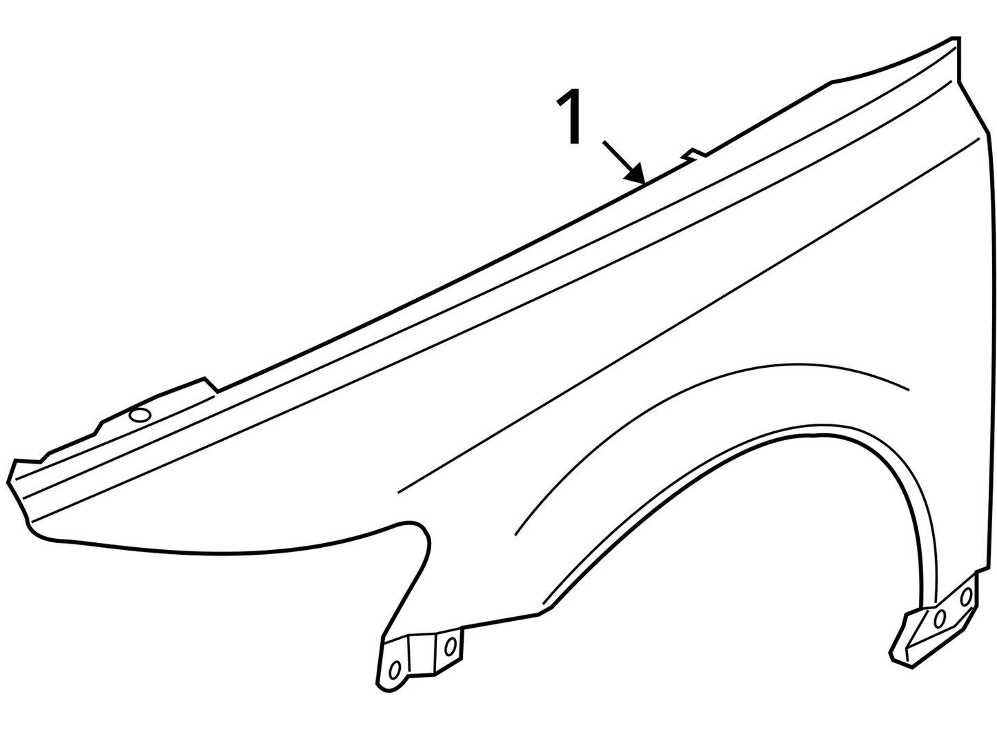 2006 - 2013 Volvo C70 Right Passenger Side Fender Cover