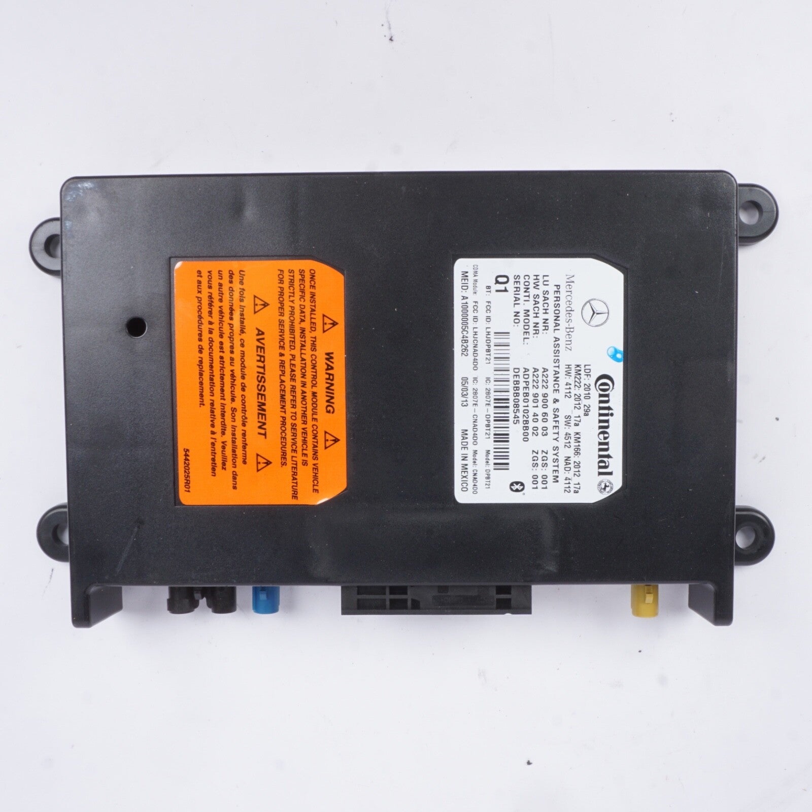 2014-2016 MERCEDES E350 W212 COMMUNICATION CONTROL MODULE OEM
