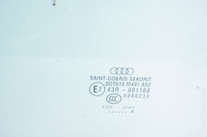 2004 - 2010 Audi A8L Rear Door Window Glass Passenger Right OEM