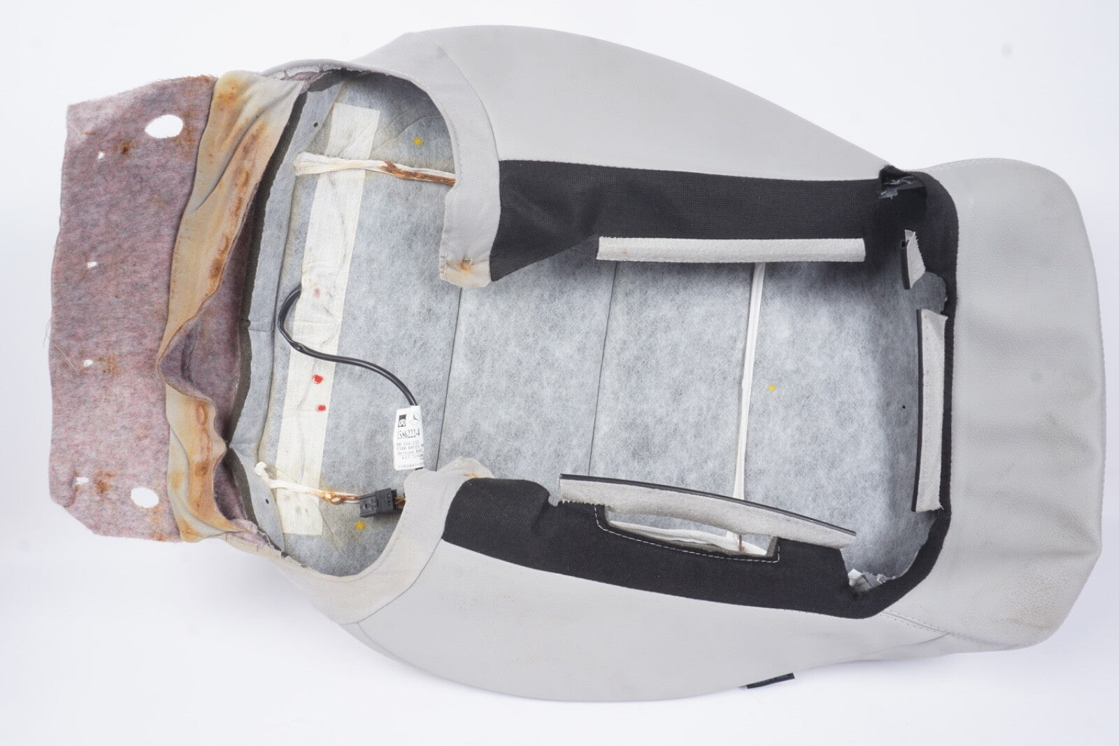 06-11 Mercedes W164 W251 ML350 Front Right Upper Backrest Seat Skin Cover Gray