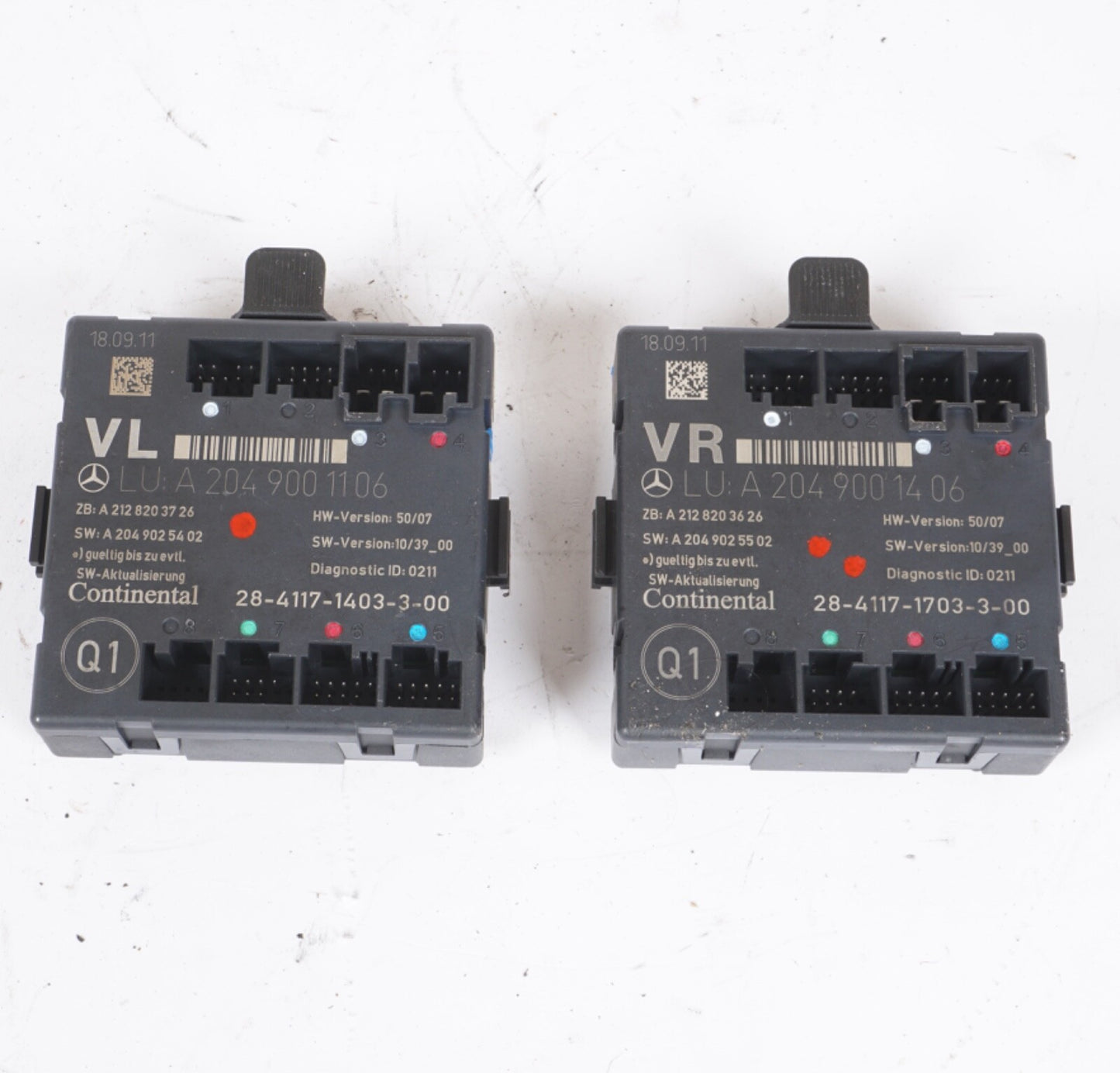 08-18 Mercedes W204 C250 E400 C300 E350 Front Left Right Door Control Module