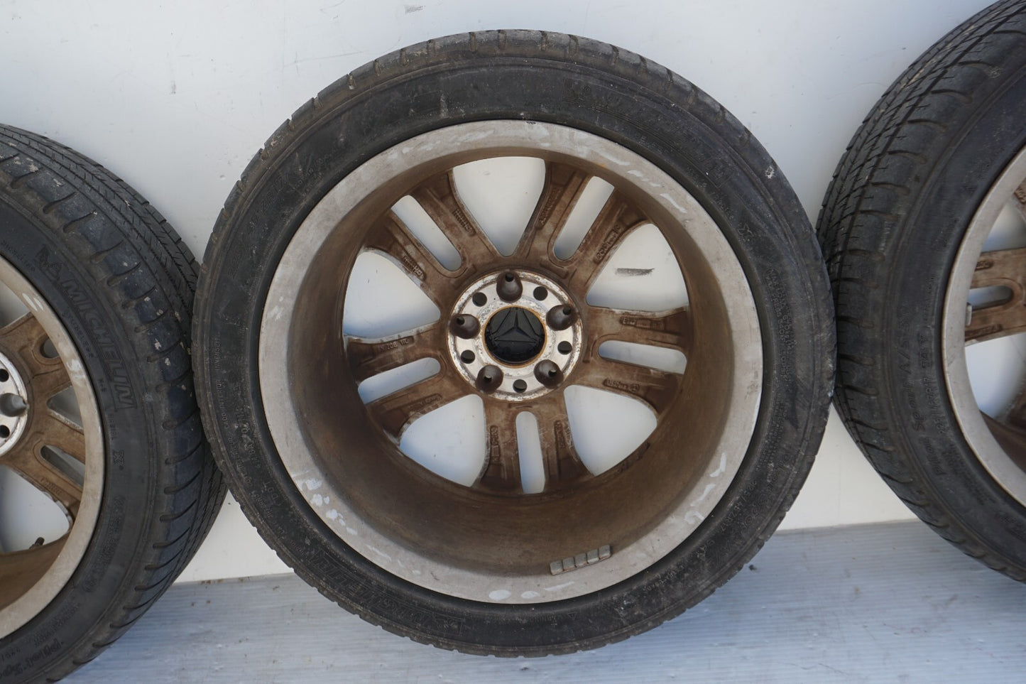 08-14 Mercedes C250 C300 C350 W204 ALLOY WHEEL RIM & TIRE R17 SET OF 4 OEM