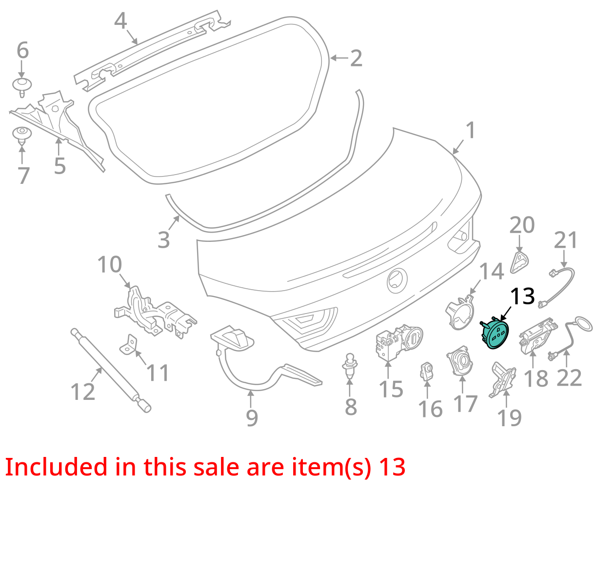 12-18 OEM BMW F13 F12 F06 M6 640i 650i Trunk Lid Emblem Button Ring