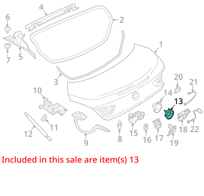 12-18 OEM BMW F13 F12 F06 M6 640i 650i Trunk Lid Emblem Button Ring