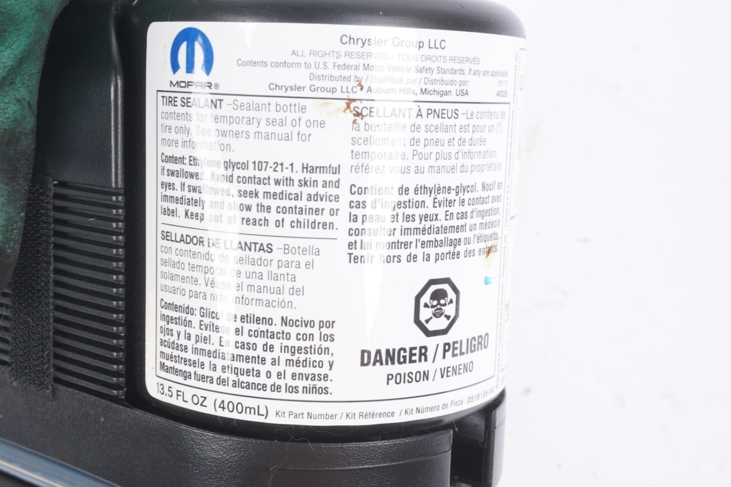 Fiat 500 Emergency Air Compressor 2012 2013 2014 2015 2016 2017
