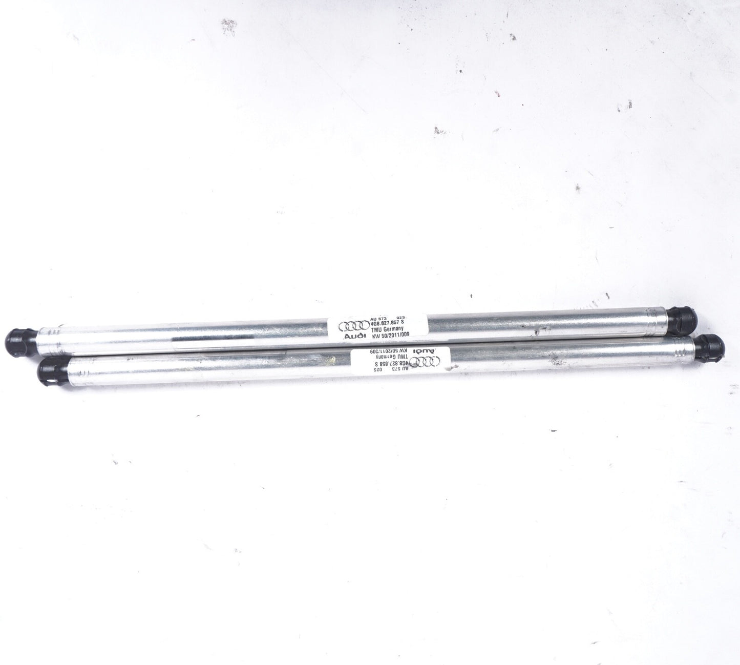 2012 2013 2014 AUDI A7 REAR TRUNK LID LEFT & RIGHT BRACKET STRUT SUPPORT OEM