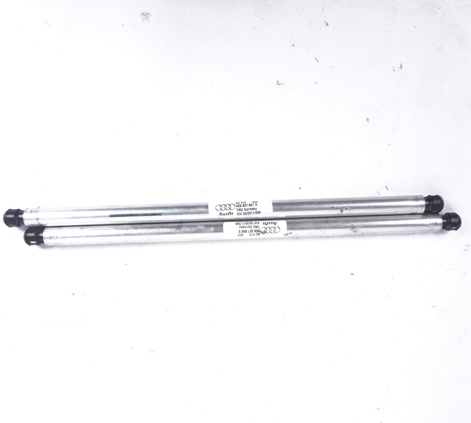 2012 2013 2014 AUDI A7 REAR TRUNK LID LEFT & RIGHT BRACKET STRUT SUPPORT OEM