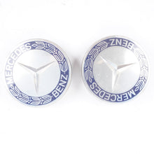 Mercedes-Benz Center Caps Dark Blue Set of 2 75mm OEM