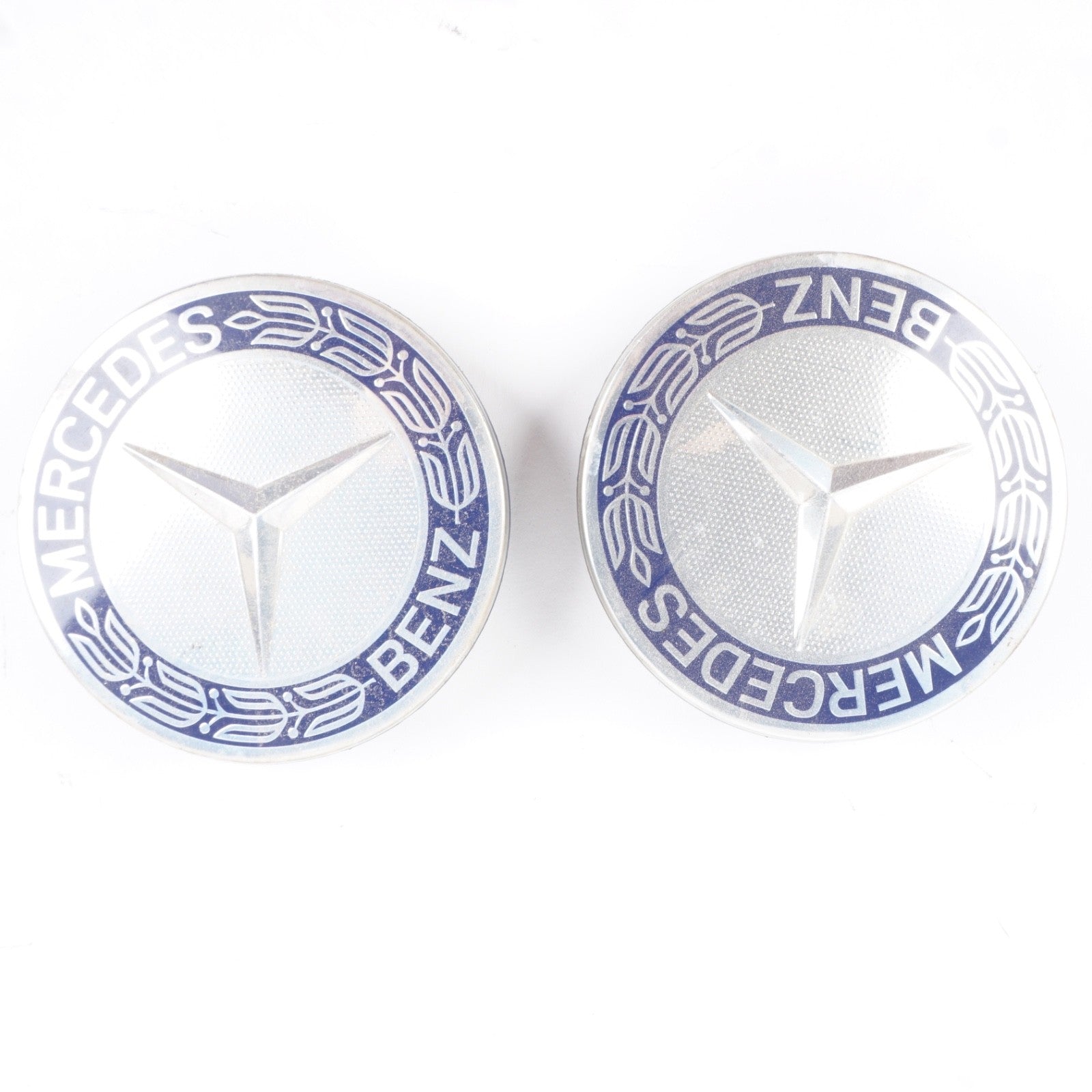 Mercedes-Benz Center Caps Dark Blue Set of 2 75mm OEM