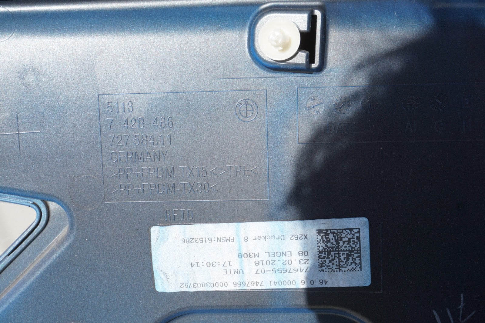 2018 - 2023 BMW X2 F39 TAILGATE LIFTGATE BACK DOOR LOWER MOLDING COVER PANEL OEM