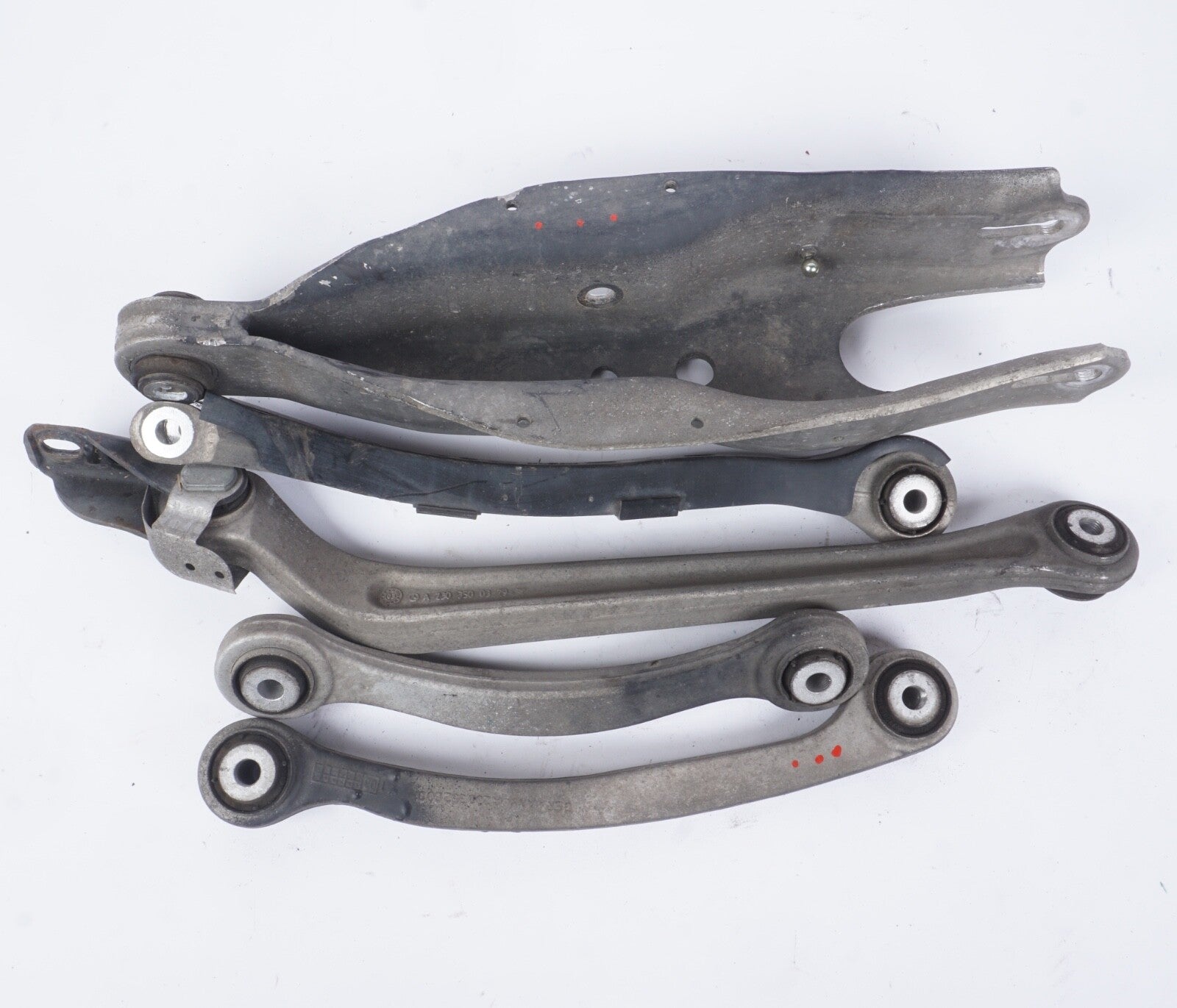 03 - 06 MERCEDES SL500 R230 ROADSTER REAR LEFT SUSPENSION CONTROL ARMS ARM SET