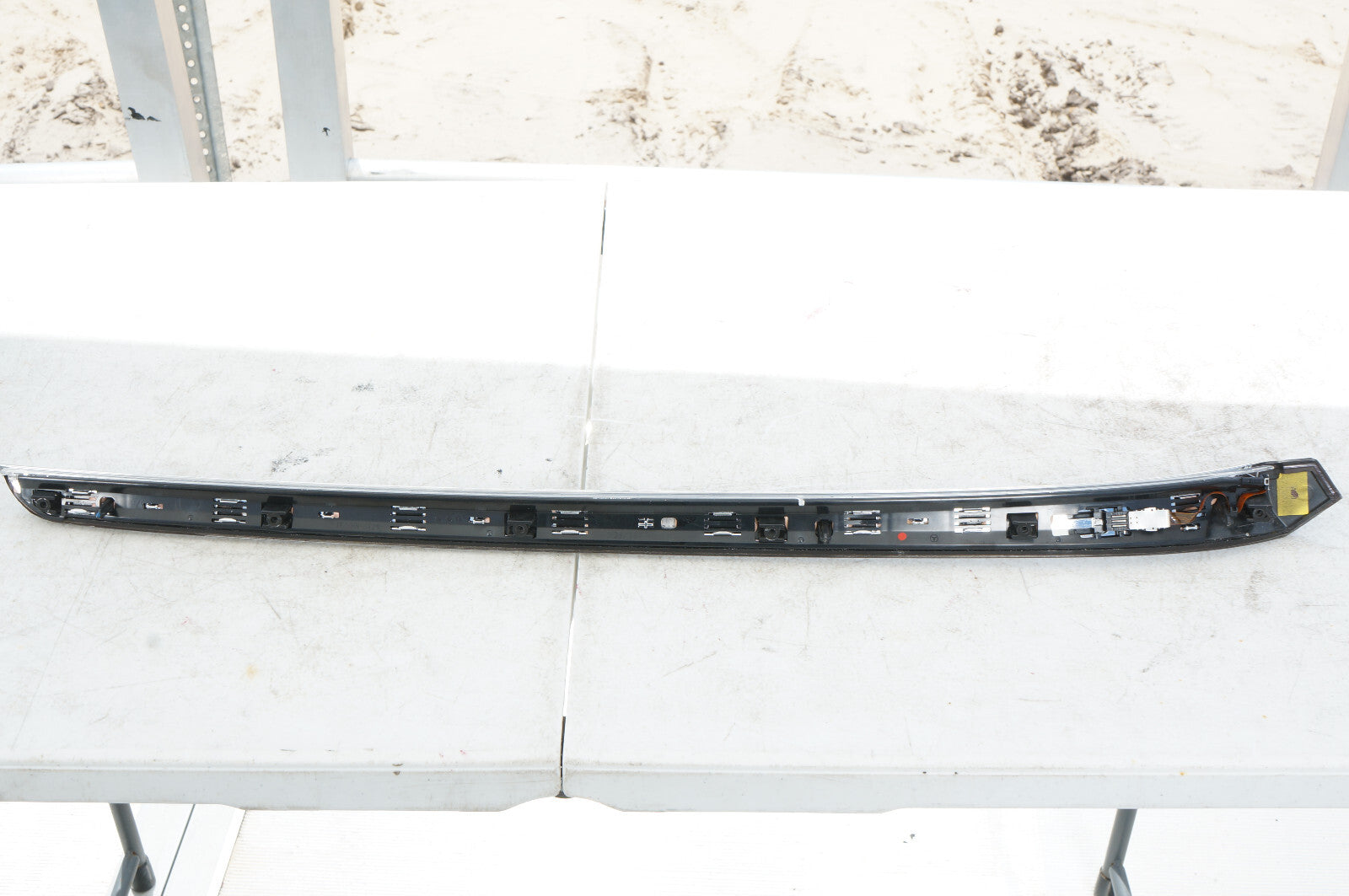 10-13 MERCEDES W221 S550 FRONT LEFT DRIVER DOOR WOOD TRIM OEM