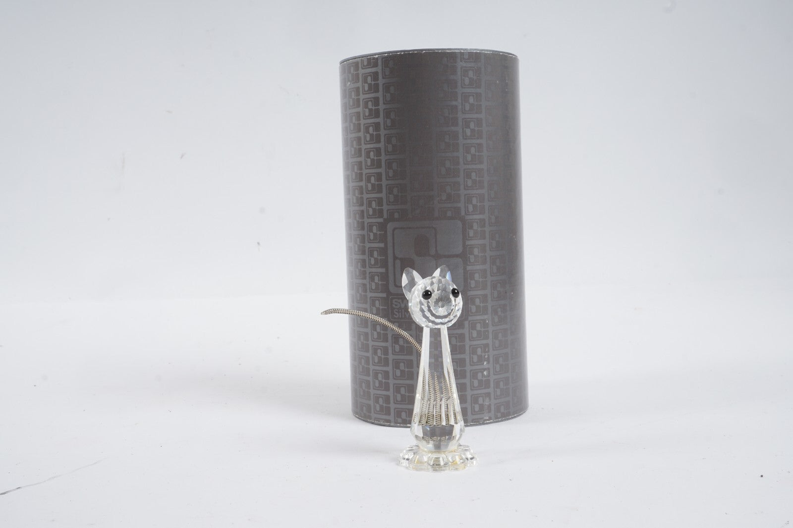 Vintage Swarovski Silver Crystal Cat (Art.7634NR070000) Figurine - Austria 