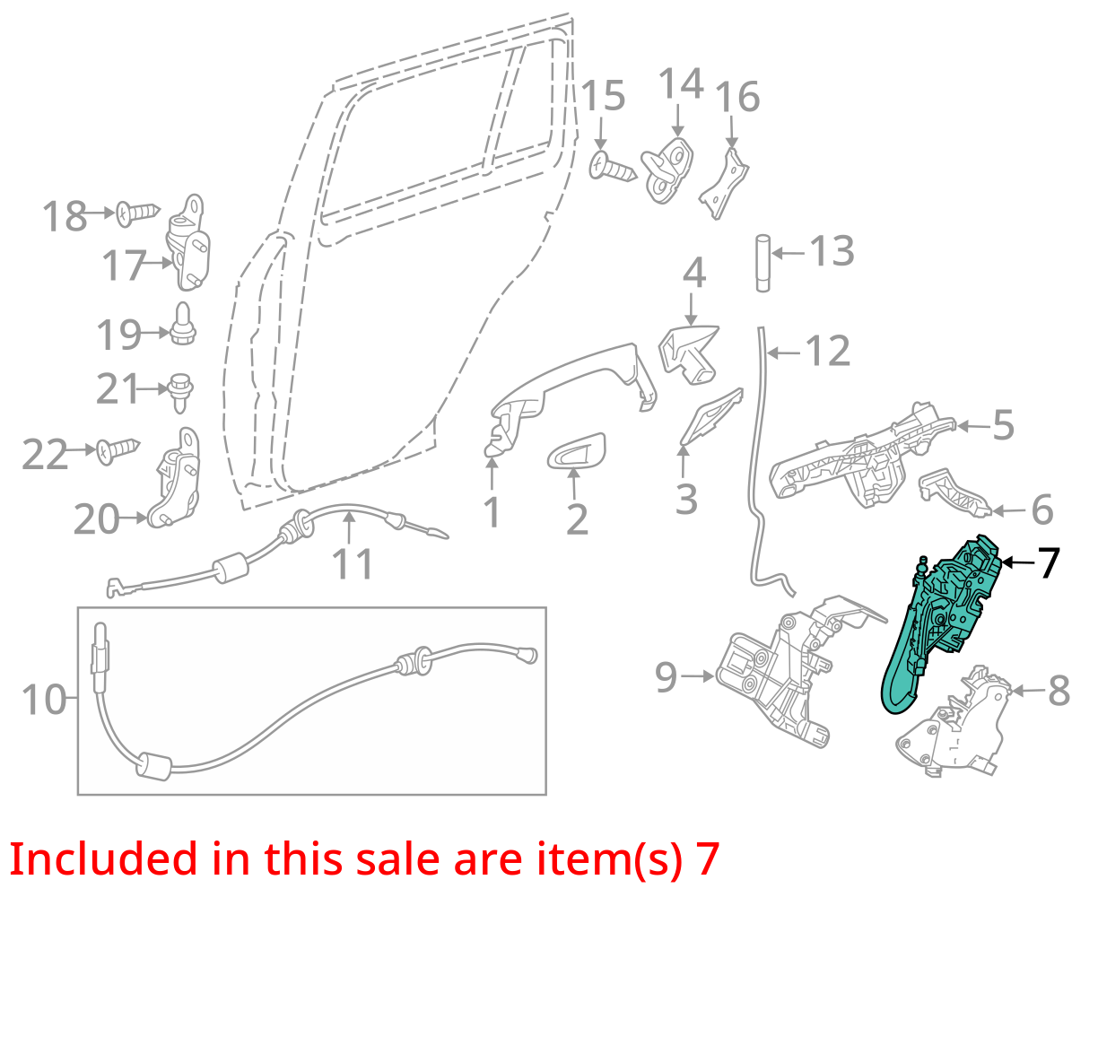 15 - 20 Mercedes GLA45 GLA250 lock door latch actuator right rear 2047303035