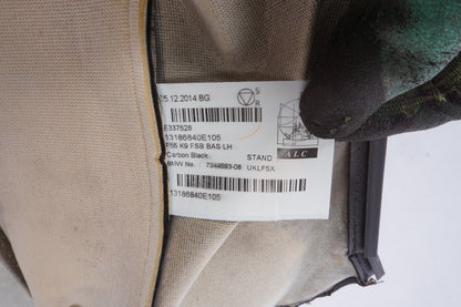 2016 - 2024 MINI CLUBMAN F54 FRONT LEFT SEAT UPPER CUSHION COVER OEM BLACK