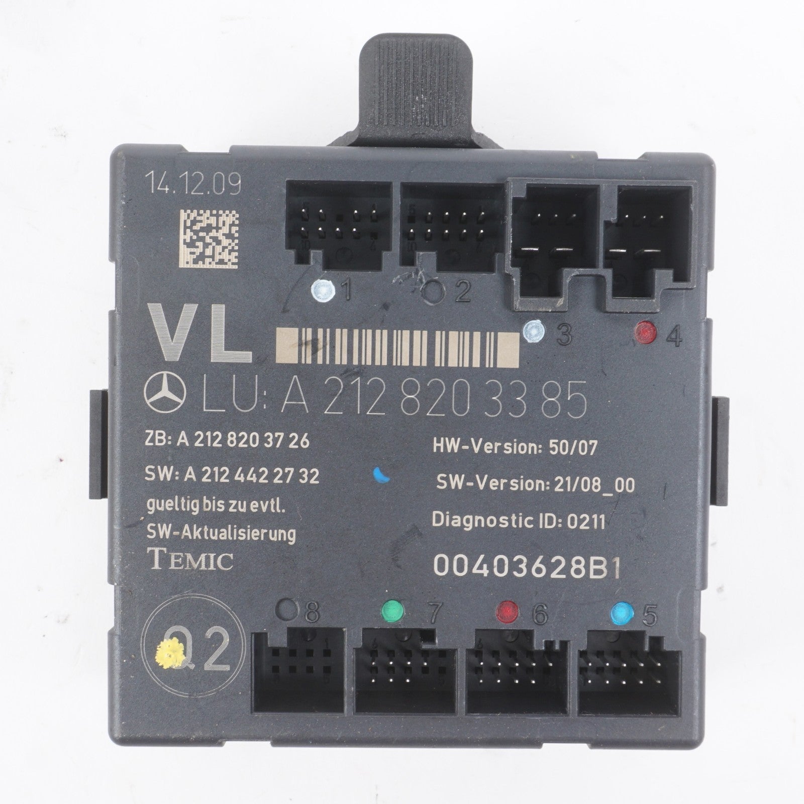 08-14 Mercedes-Benz C300 Front Left Driver Door Control Module 2128203385 OEM