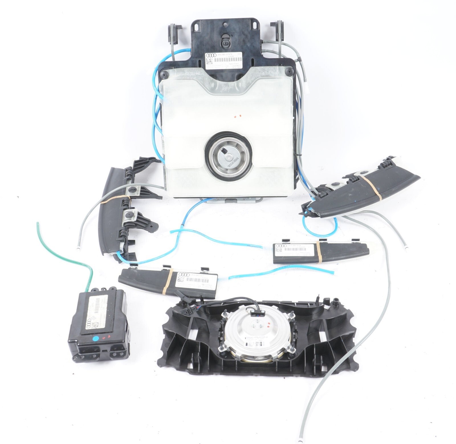 11-17 AUDI A8 A8L S8 FRONT RIGHT PASSENGERG SEAT AIR PUMP MODULE FAN SET OEM
